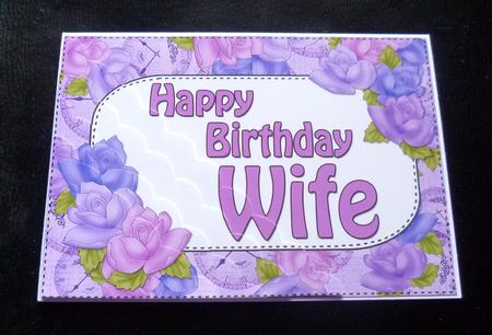 5x7 Time for Roses Birthday Wife Scallop Corner Stacker by Charlie Angel