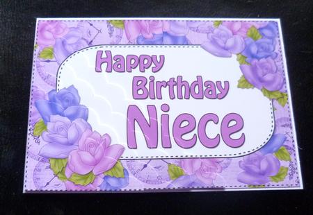 5x7 Time for Roses Birthday Niece Scallop Corner Stacker by Charlie Angel