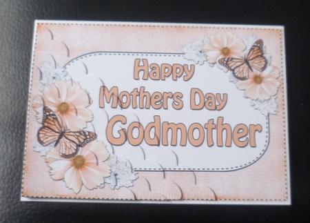5x7 Flowers & Butterflies Mothers Day Godmother by Charlie Angel