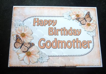 5x7 Flowers & Butterflies Birthday Godmother by Charlie Angel