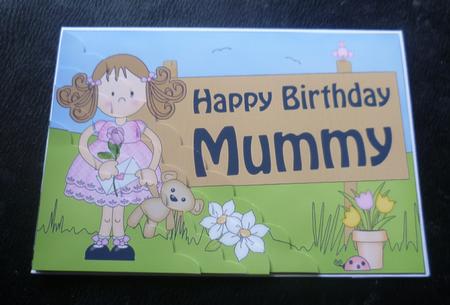 5x7 Girlz Zoe Birthday Mummy Scallop Corner by Charlie Angel