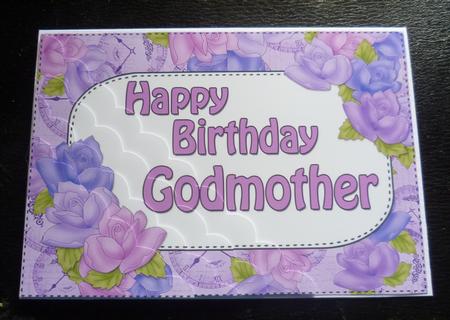 5x7 Time for Roses Birthday Godmother Scallop Corner by Charlie Angel