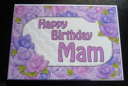 5x7 Time for Roses Birthday Mam Scallop Corner by Charlie Angel