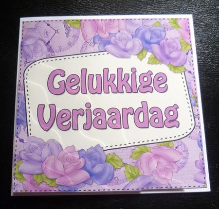 Dutch Birthday Time for Roses Wavy Corner Stacker by Charlie Angel
