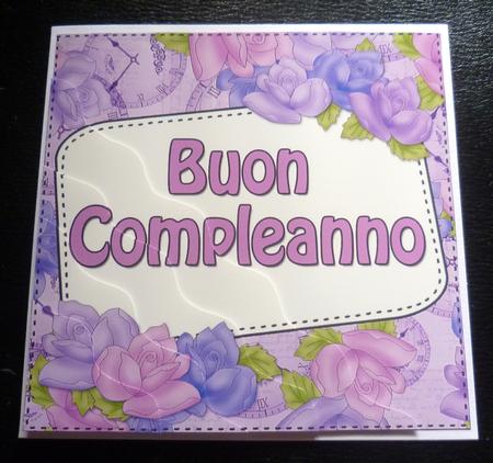 Italian Birthday Time for Roses Wavy Corner Stacker by Charlie Angel