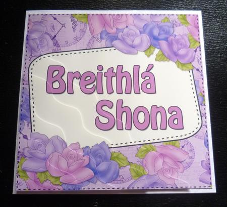 Irish Birthday Time for Roses Wavy Corner Stacker by Charlie Angel