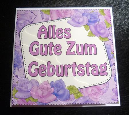 German Birthday Time for Roses Wavy Corner Stacker by Charlie Angel