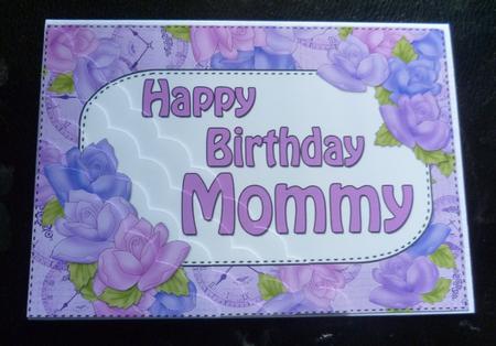 5x7 Time for Roses Birthday Mommy Scallop Corner Stacker by Charlie Angel