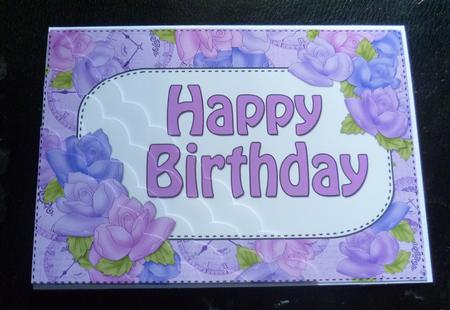 5x7 Time for Roses Birthday Scallop Corner Stacker by Charlie Angel