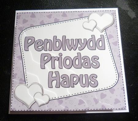 Welsh Gaelic Anniversary Hearts Wavy Corner Stacker by Charlie Angel