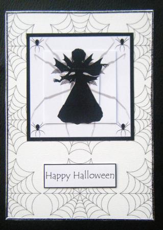 Spider Women Happy Halloween Card by Charlie Angel