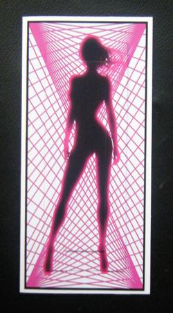 Sexy Lady Strob Lights Birthday Card by Charlie Angel