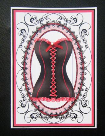 Lacey Swirls Valentines Day Card by Charlie Angel