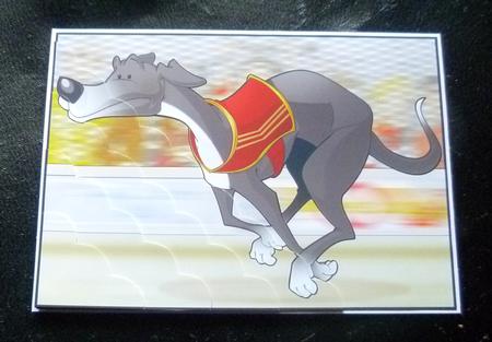 Greyhound Race (black) A4 by Charlie Angel