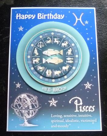 Zodiac Sign Aqua Pisces by Charlie Angel