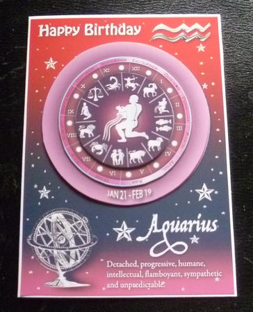 Zodiac Sign Aquarius Red by Charlie Angel