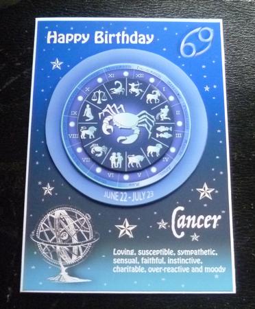 Zodiac Sign Cancer Deep Blue by Charlie Angel