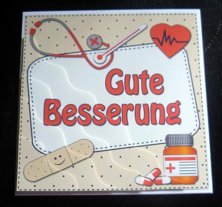 German Get Well Medical Wavy Corner Stacker by Charlie Angel