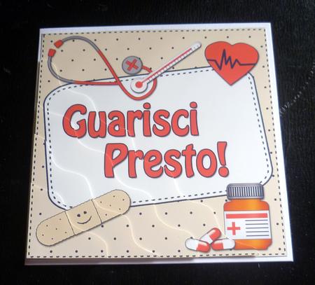 Italian Get Well Medical Wavy Corner Stacker by Charlie Angel
