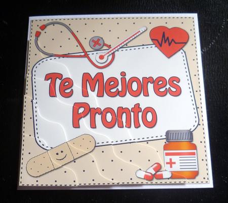 Spanish Get Well Medical Wavy Corner Stacker by Charlie Angel