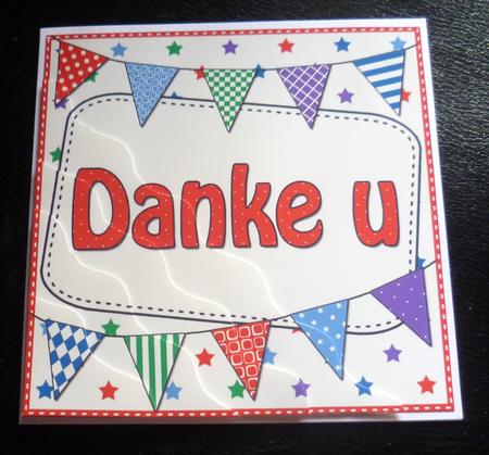 Dutch Thank You Bunting Wavy Corner Stacker by Charlie Angel