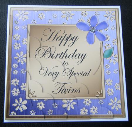 Twins Birthday Scallop Corner Side Stacker Topper by Charlie Angel