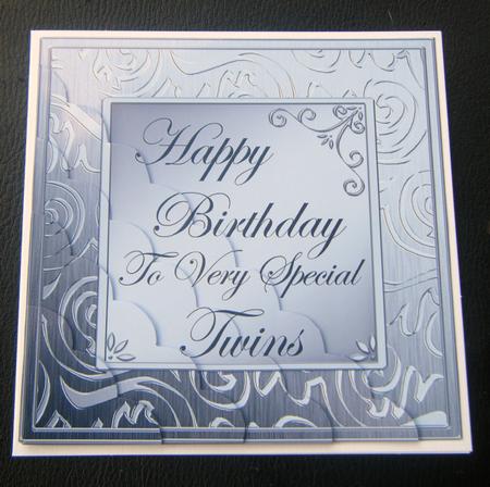 Twins Birthday Scallop Corner Side Stacker Topper by Charlie Angel