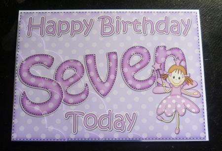 5x7 7th Birthday Fairy Scallop Corner by Charlie Angel