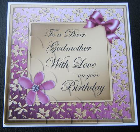 Floral Godmother Birthday Scallop Corner Side Stacker by Charlie Angel