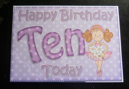 5x7 10th Birthday Girlz Betzi Ballerina Scallop Corner by Charlie Angel