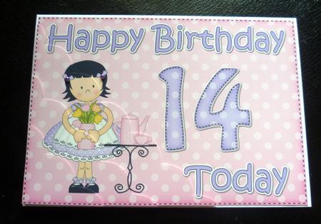 5x7 14th Birthday Girlz Suzi Scallop Corner by Charlie Angel