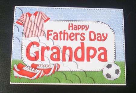 5x7 Football Fathers Day Grandpa Scallop Corner Stacker by Charlie Angel