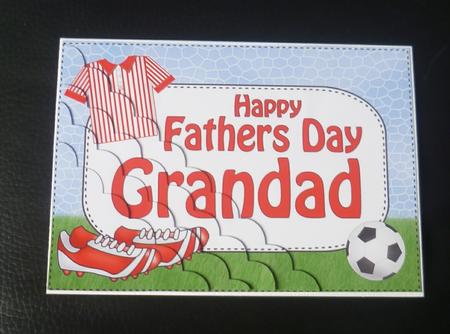 5x7 Football Fathers Day Grandad Scallop Corner Stacker by Charlie Angel