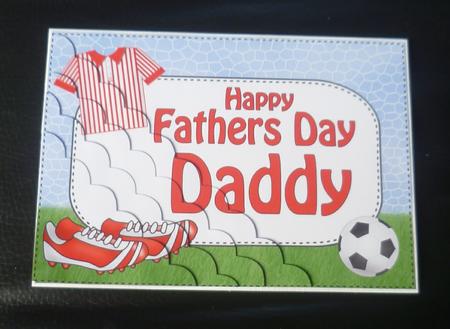 5x7 Football Fathers Day Daddy Scallop Corner Stacker by Charlie Angel
