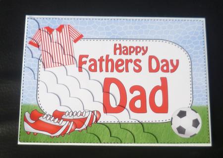 5x7 Football Fathers Day Dad Scallop Corner Stacker by Charlie Angel