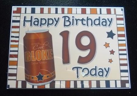 5x7 19th Birthday Beer Scallop Corner by Charlie Angel