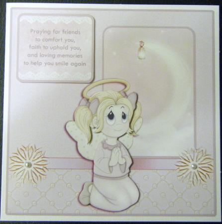 Praying Angel Card Front & Decoupage by Charlie Angel