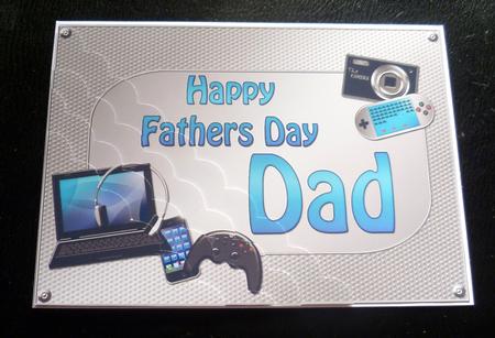 5x7 Gadgets N Gizmos Fathers Day Dad Scallop Corner Stacker by Charlie Angel