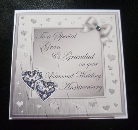 Gran & Grandad Diamond Wedding Anniversary Wavy Corner by Charlie Angel