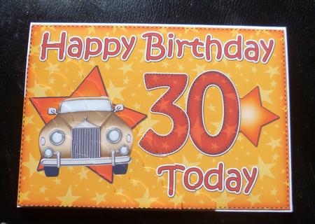 5x7 30th Birthday Rolly Royce Car Scallop Corner by Charlie Angel