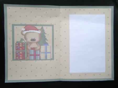 Beary Merry Christmas Card Insert by Charlie Angel
