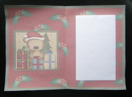 Beary Merry Christmas Card Insert 2 by Charlie Angel