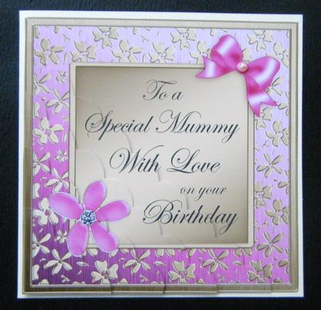 Floral Birthday Mummy Scalloped Corner Stacker by Charlie Angel