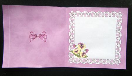 Pansy on Butterfly Lace Matching Insert Square Portrait by Charlie Angel
