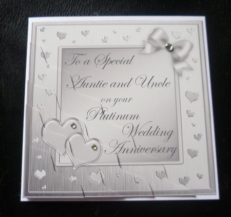 Auntie & Uncle Platinum Wedding Anniversary Wavy Corner by Charlie Angel