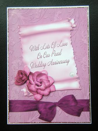 Our Pearl Wedding Anniversary Card by Charlie Angel