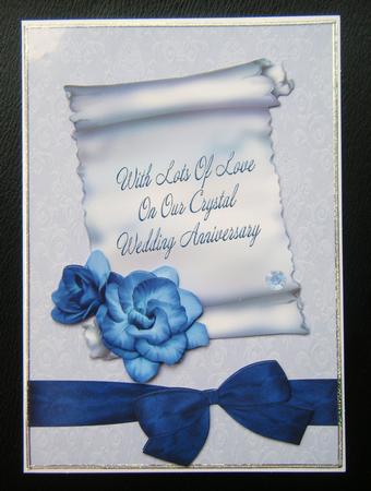 Our Crystal Wedding Anniversary Card by Charlie Angel