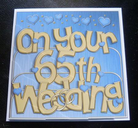 65th Wedding Anniversary Wavy Corner Side Stacker by Charlie Angel