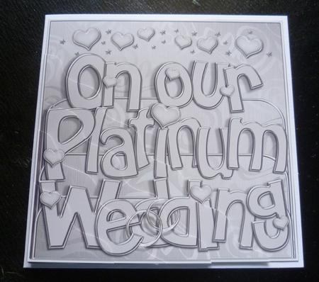 Platinum Wedding Anniversary Wavy Corner Side Stacker by Charlie Angel
