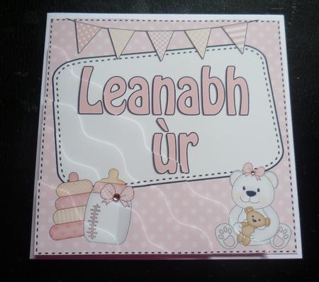 Scottish Gaelic New Baby Girl Wavy Corner Side Stacker by Charlie Angel